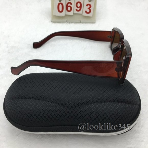 Leopard Print Frame  Brown Lens  Retro. Vintage Sunglasses - Picture 2 of 4